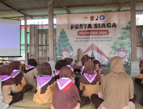 Sako SPN Bantul menggelar Pesta Siaga di Pusdiklat Senkom Bantul, Sabtu (19/4).