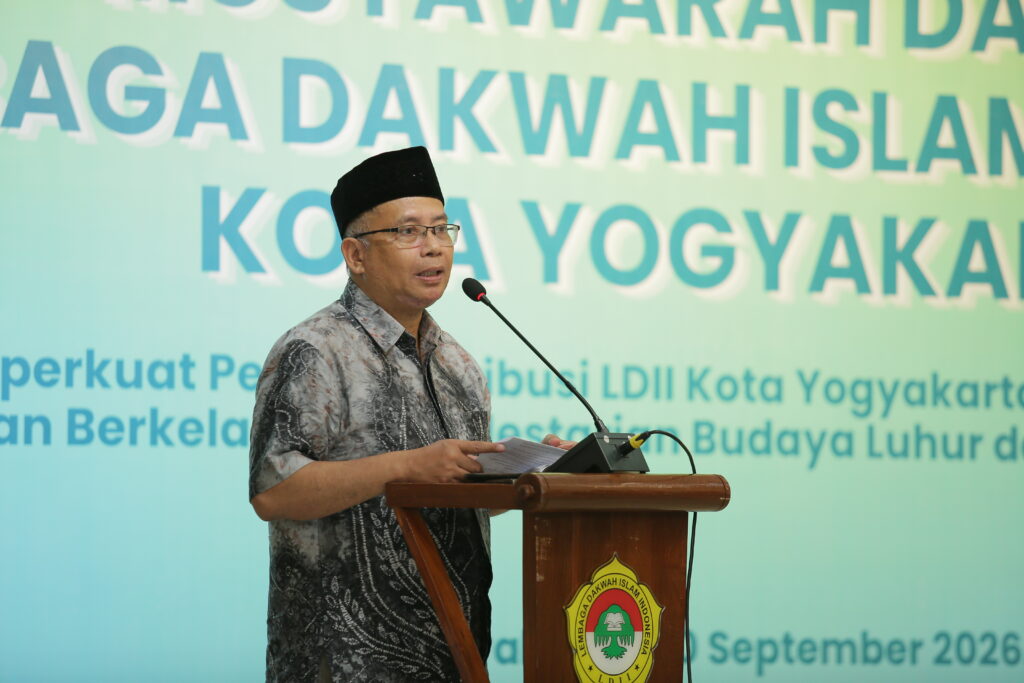 Walikota Yogyakarta yang diwakili oleh Sekda Kota Yogyakarta membuka Musda 8 DPD LDII Kota Yogyakarta sekaligus memberikan sambutan (doc/lines)